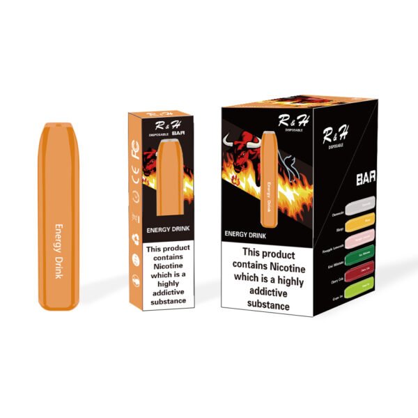 r&h bar flavor disposable vape 600 puffs