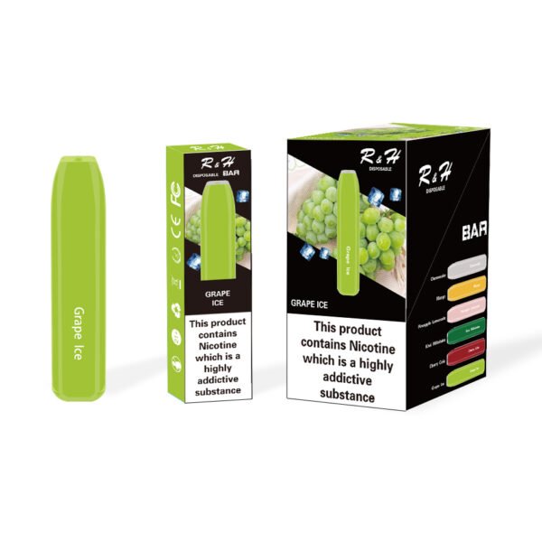 r&h bar flavor disposable vape 600 puffs