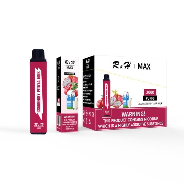 r&h max flavor disposable vape 2000 puffs