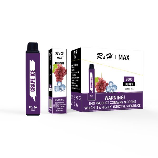 r&h max flavor disposable vape 2000 puffs