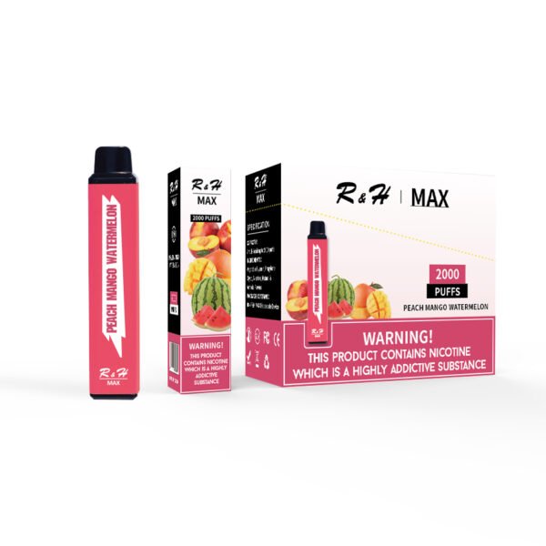 r&h max flavor disposable vape 2000 puffs